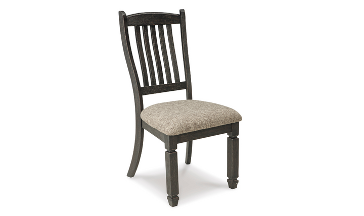 Ashley Bolanburg Upholstered Dining Side Chair in Textured Black Finish-Jennifer Furniture 