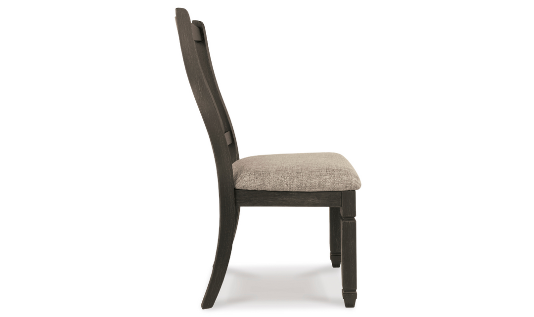 Ashley Bolanburg Upholstered Dining Side Chair in Textured Black Finish-Jennifer Furniture 