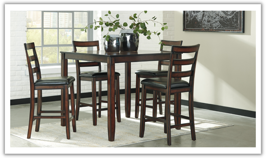 Ashley  Coviar Dining Sets in Brown Finish-Jennifer Furniture