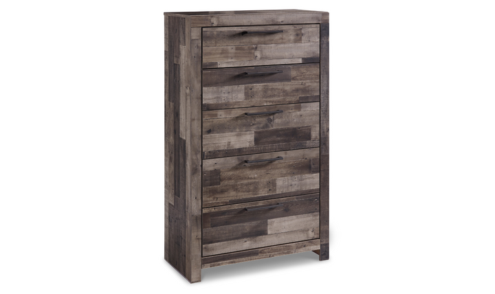 Ashley Derek 5 Drawer Multi Gray Chest-Jennifer Furniture 