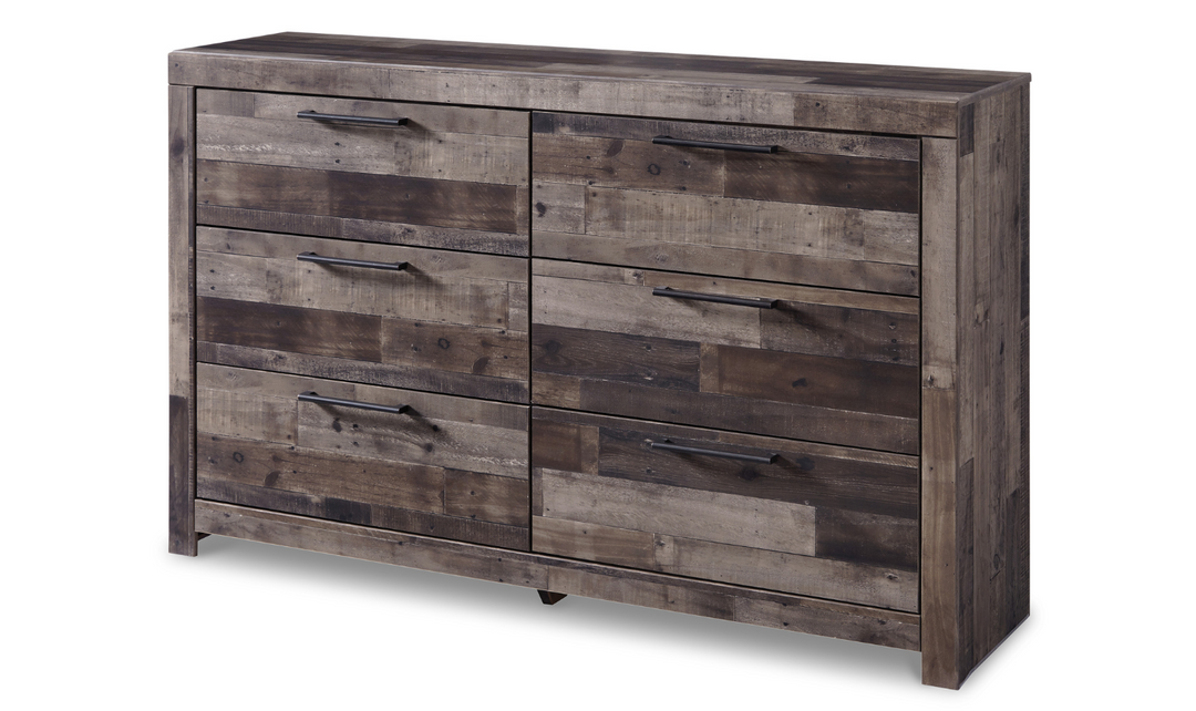 Modern Heritage Derek 6 Drawer Multi Gray Dresser