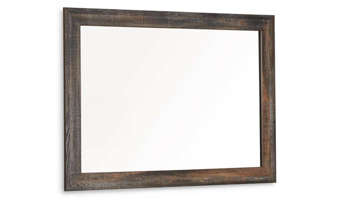 Ashley Drystan Mirror in Brown Rustic  Frame Finish-Jennifer Furniture