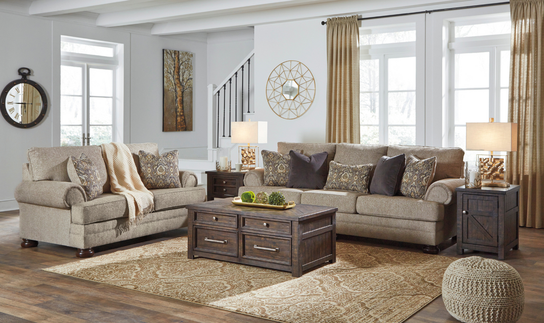 Ashley  Kananwood Oatmeal Fabric Living Room Set-Jennifer Furniture