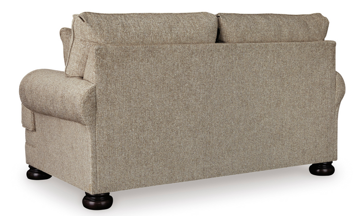 Ashley  Kananwood Oatmeal Fabric Loveseat with Rolled Arms-Jennifer Furniture