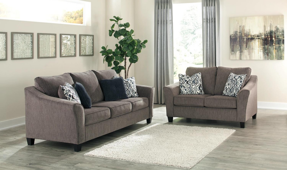 Ashley  Nemoli Living Room Set in Slate Grey-Jennifer Furniture