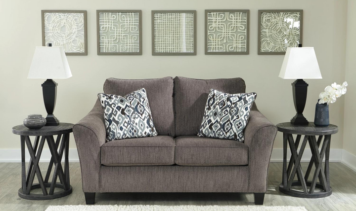 Ashley  Nemoli Living Room Set in Slate Grey-Jennifer Furniture