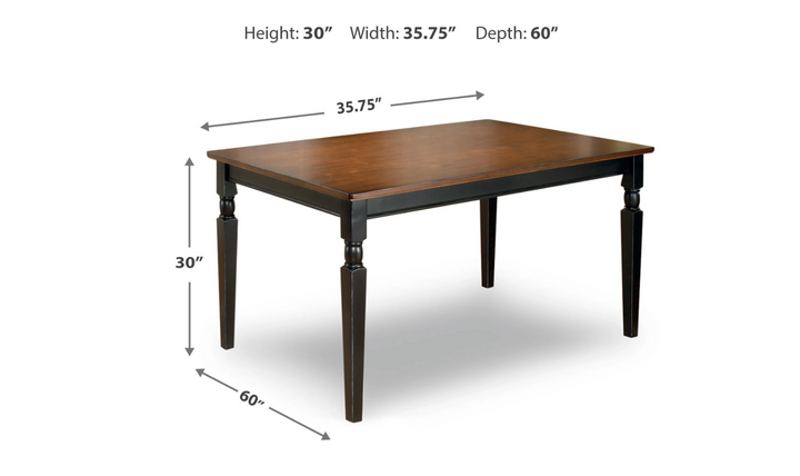 Ashley Orla Rectangular Wooden Dining Table-Jennifer Furniture