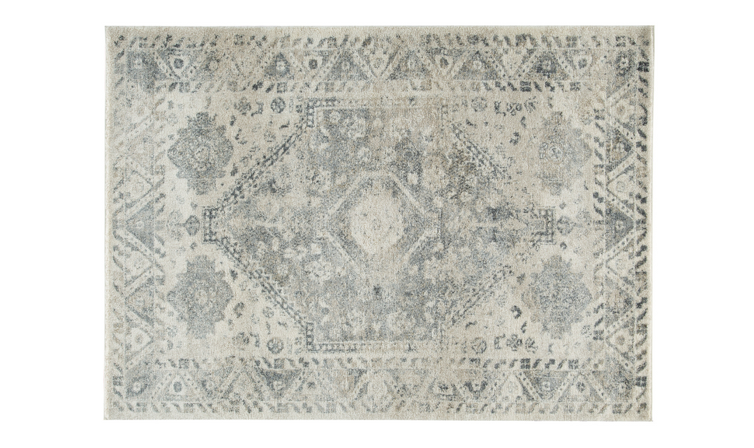 Ashley  Precia Traditional Medium Rug in Gray and Cream-Jennifer Furniture 