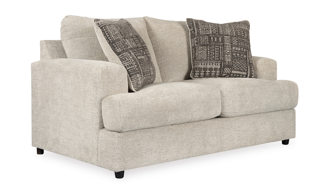 Ashley Soletren Fabric Loveseat with High Resiliency Foam Cushions-Jennifer Furniture