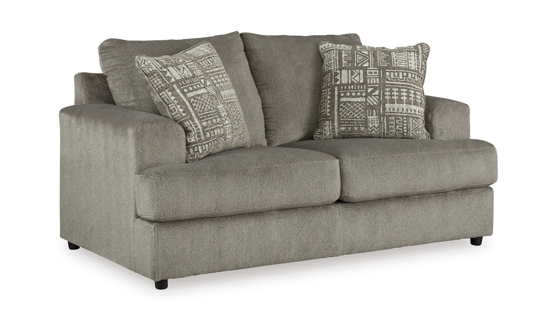 Ashley Soletren Fabric Loveseat with High Resiliency Foam Cushions-Jennifer Furniture