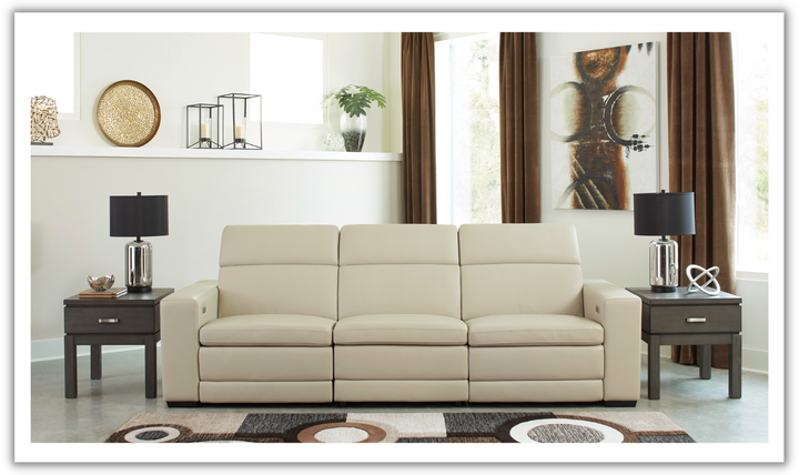 Ashley  Texline 3-Seater Leather Power Reclining Sofa-Jennifer Furniture