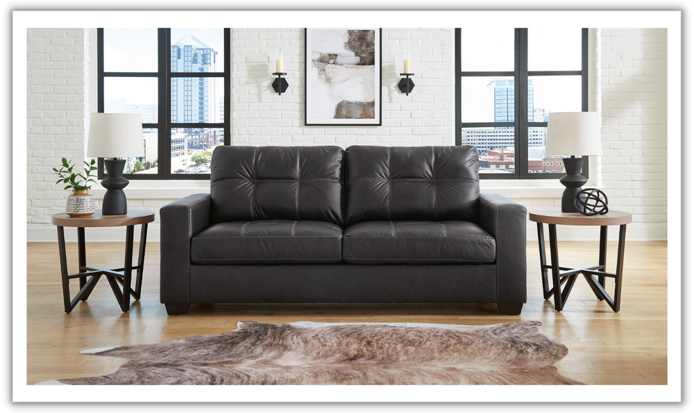 Barlin Mills Queen Sofa Sleeper in Faux Leather-Jennifer Furniture