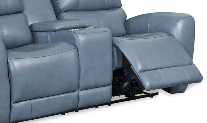 Bel Air Power Reclining Lay-Flat Loveseat + Power Headrest-jennifer furniture