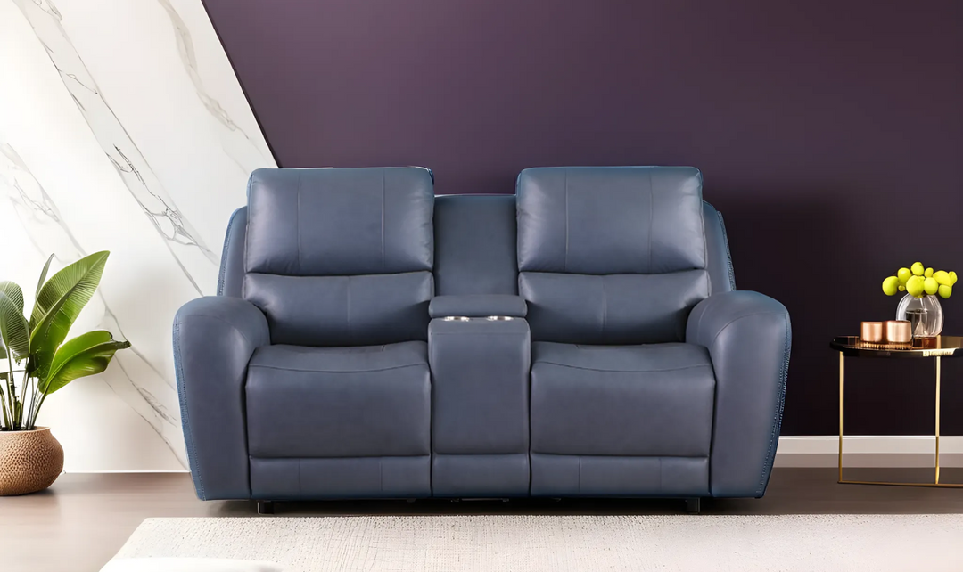 Bel Air Power Reclining Lay-Flat Loveseat + Power Headrest-jennifer furniture