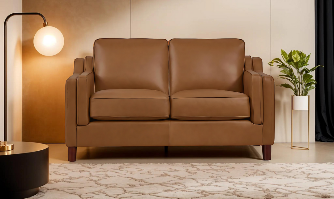 Bella Leather 2-Seater Loveseat