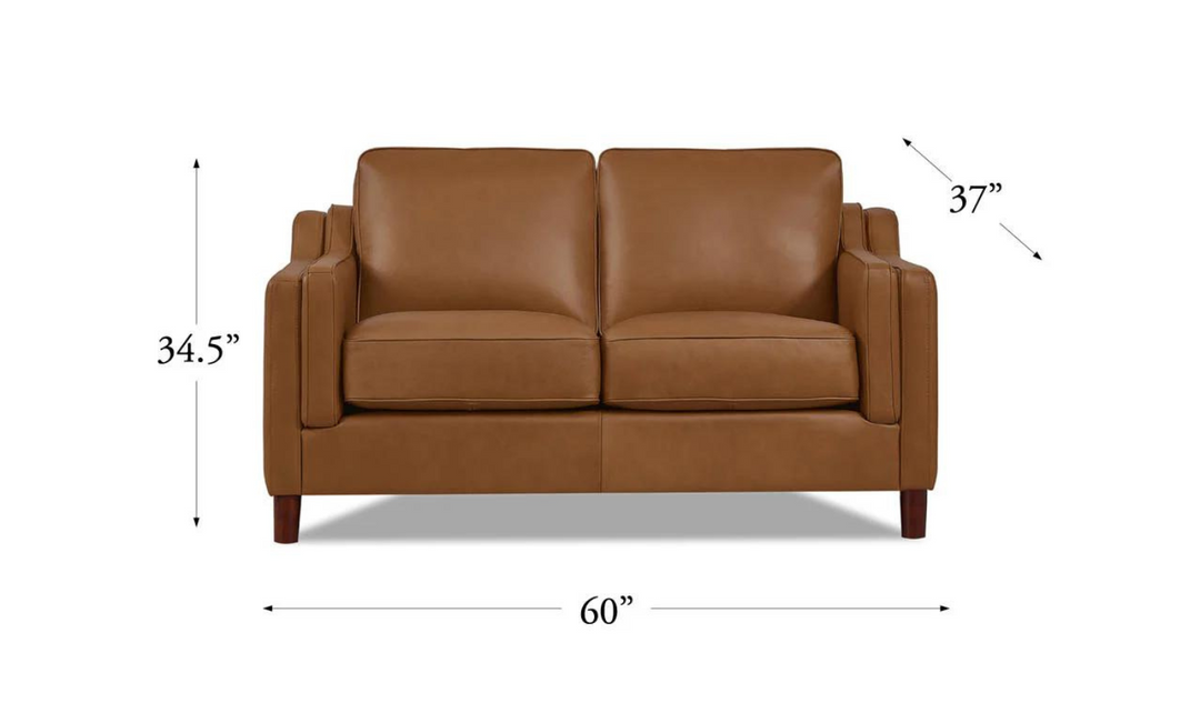 Bella Leather 2-Seater Loveseat