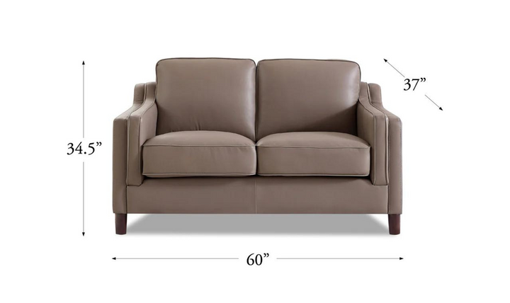 Bella Leather 2-Seater Loveseat