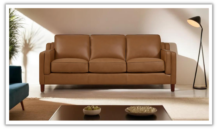 Bella Leather 3-Seater Sofa