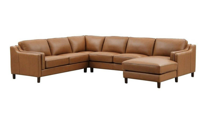 Bella U-Shape Leather Sectional Sofa with Chaise