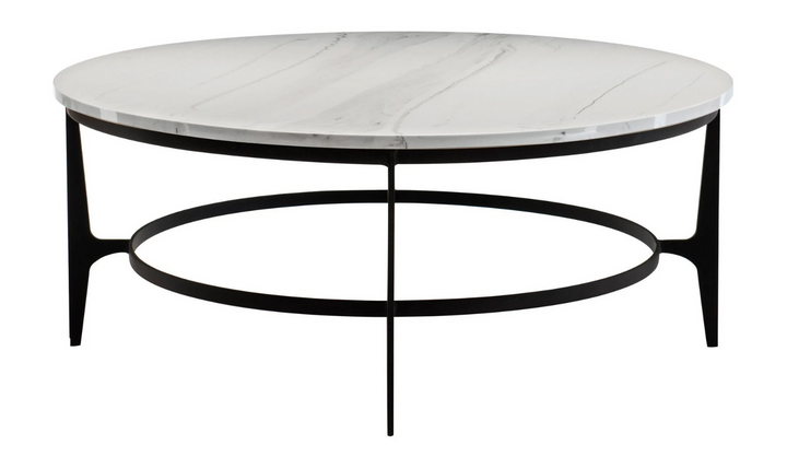  Bernhardt Avondale Round Cocktail Table With Adjustable Glides-Jennifer Furniture