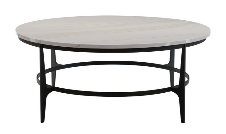  Bernhardt Avondale Round Cocktail Table With Adjustable Glides-Jennifer Furniture