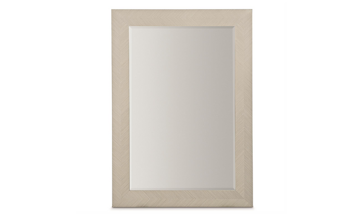 Bernhardt Axiom Mirror in Linear Gray Wood Frame-Jennifer Furniture