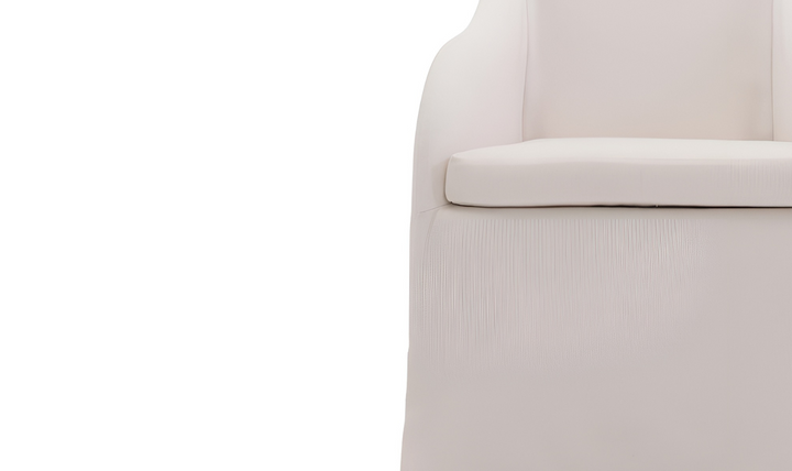 Bernhardt Bellair White Fabric Upholstered Plush Dining Chair-Jennifer Furniture