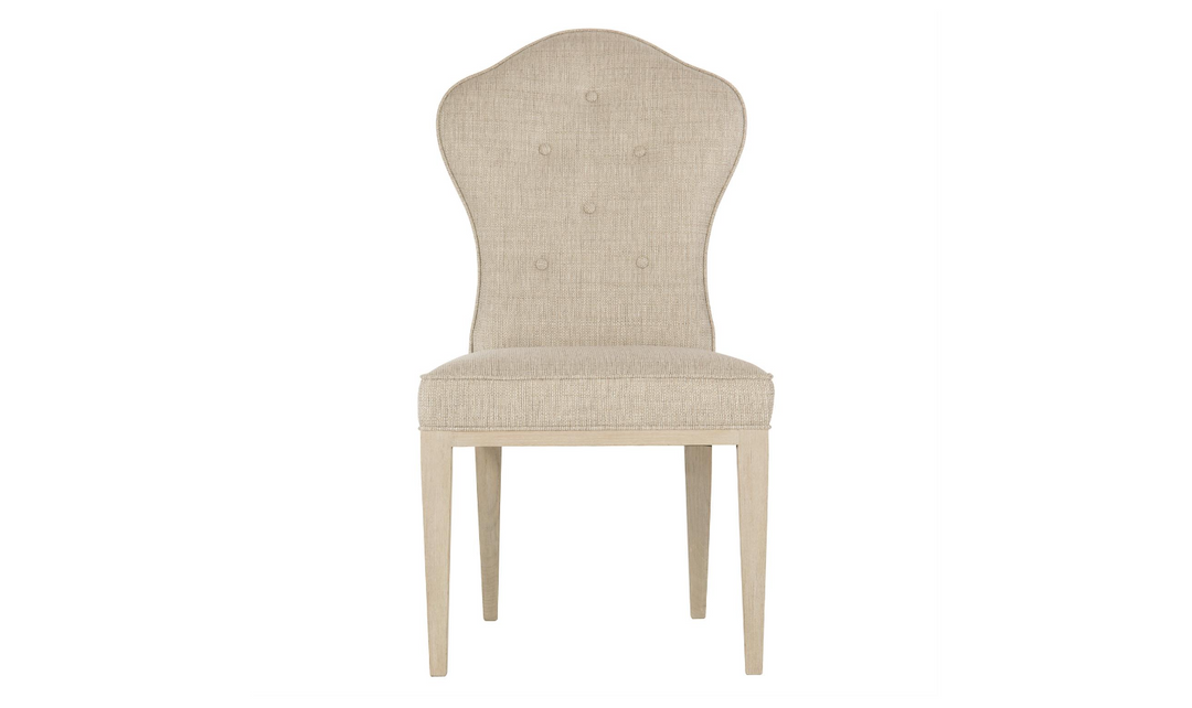 Bernhardt East Hampton Gray Fabric Upholstered Wooden Side Chair-Jennifer Furniture