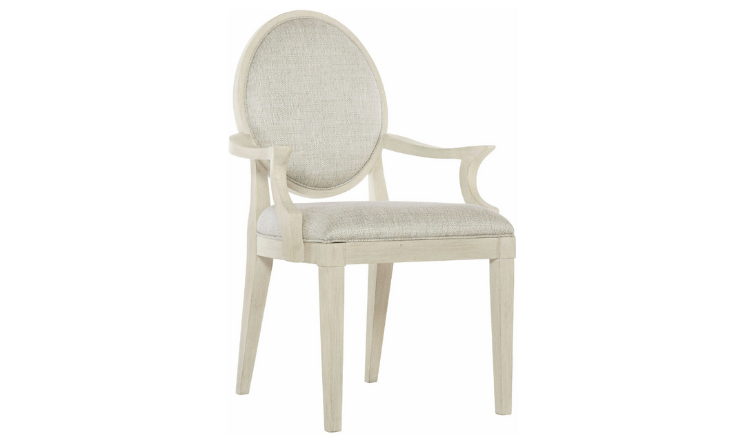 Bernhardt Fabric Upholstered Hampton Arm chair with Oval Back-Jennifer Furniture