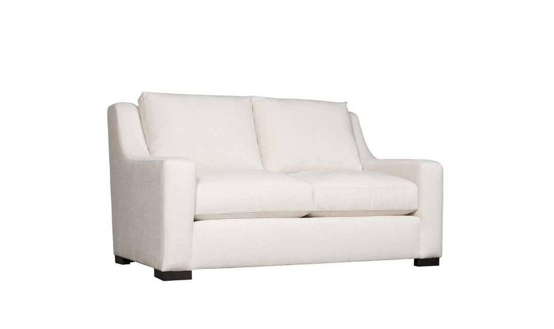 Bernhardt Germain 2-seater Fabric Cream Loveseat with 2 Pillows