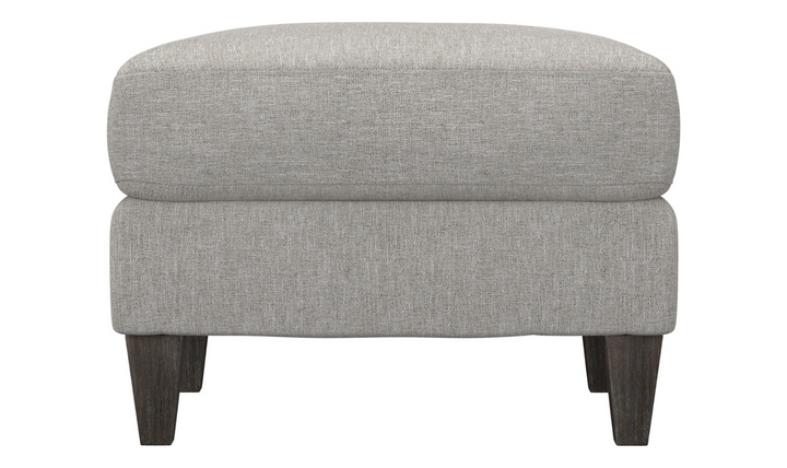 Bernhardt Isabella Sqaure Fabric Ottoman in Gray-Jennifer Furniture