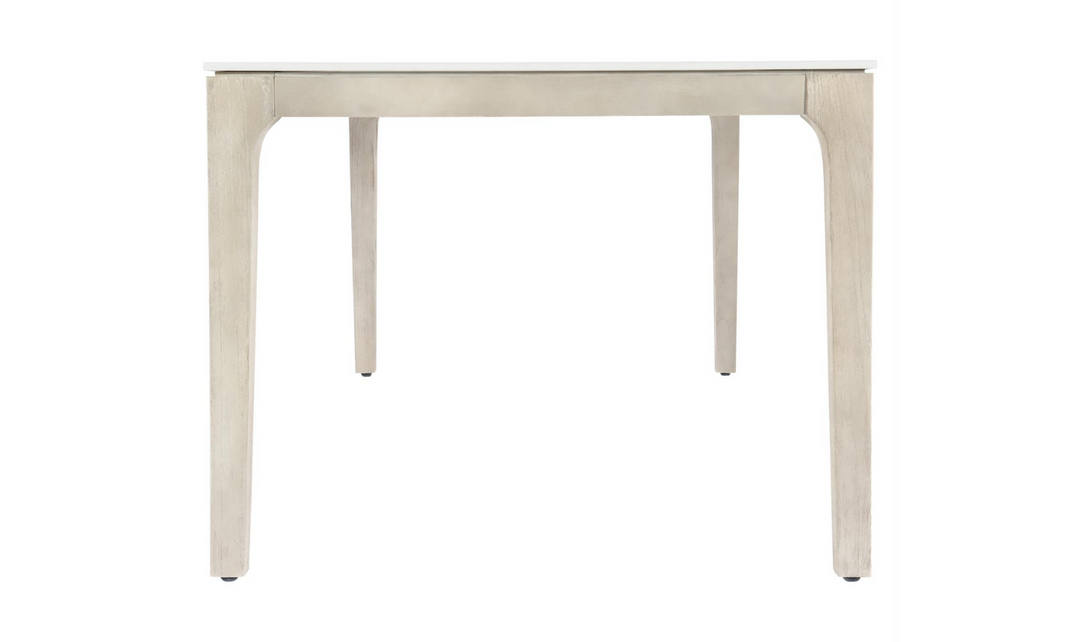 Bernhardt Marbella 6-Seater Matte Shell White Rectangle Dining Table-Jennifer Furniture