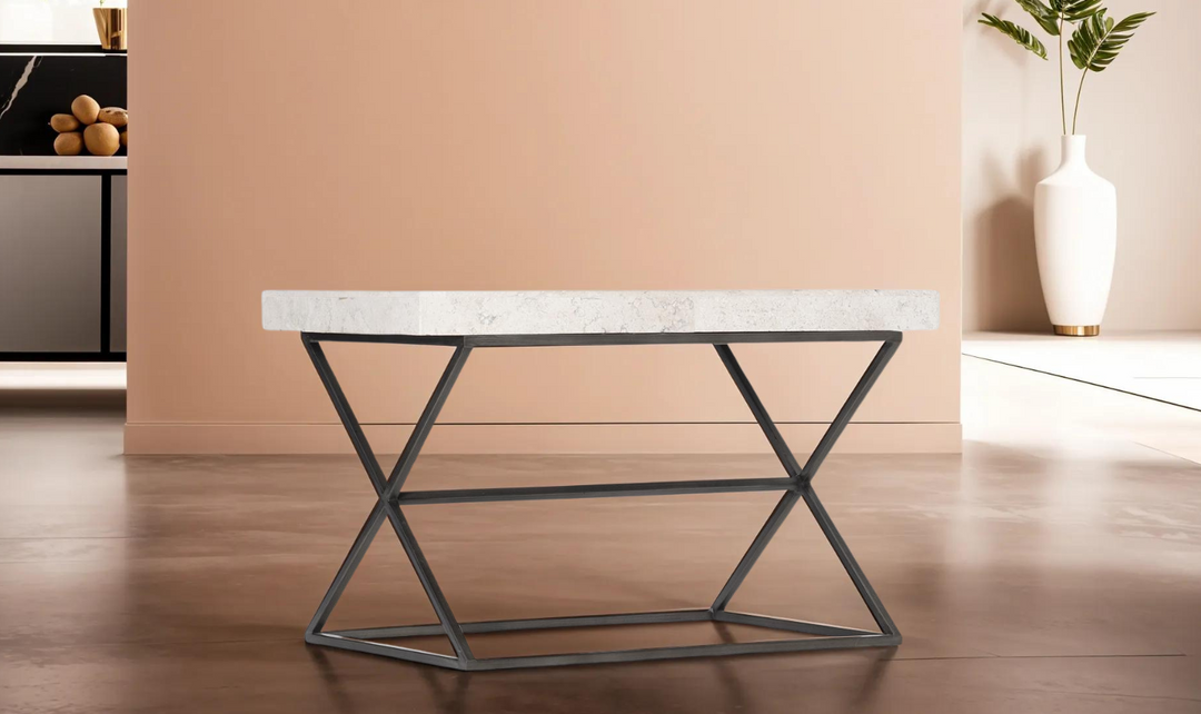 Bernhardt McCray Cocktail Table with Laminated Stone Top