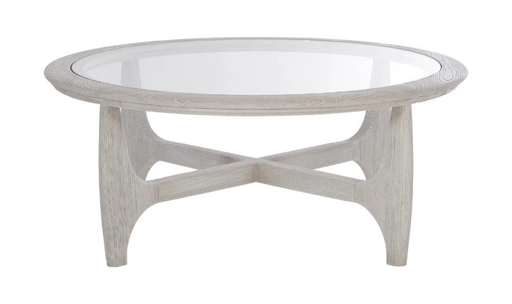 Bernhardt Minetta Round Glass Cocktail Table