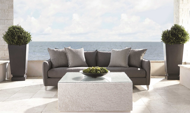 Bernhardt Monterey 2-Seater Fabric Outdoor Sofa in Gray-Jennifer Furniture