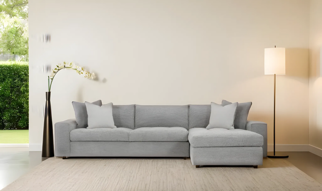 Bernhardt Nest L-shaped Fabric Sectional in Gray-Jennifer Furniture