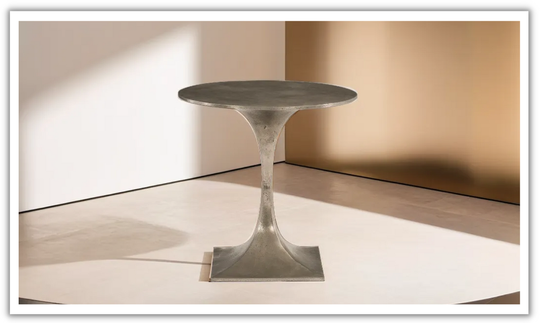 Bernhardt Randolph Tulip Shape End Table In Graphite-Jennifer Furniture