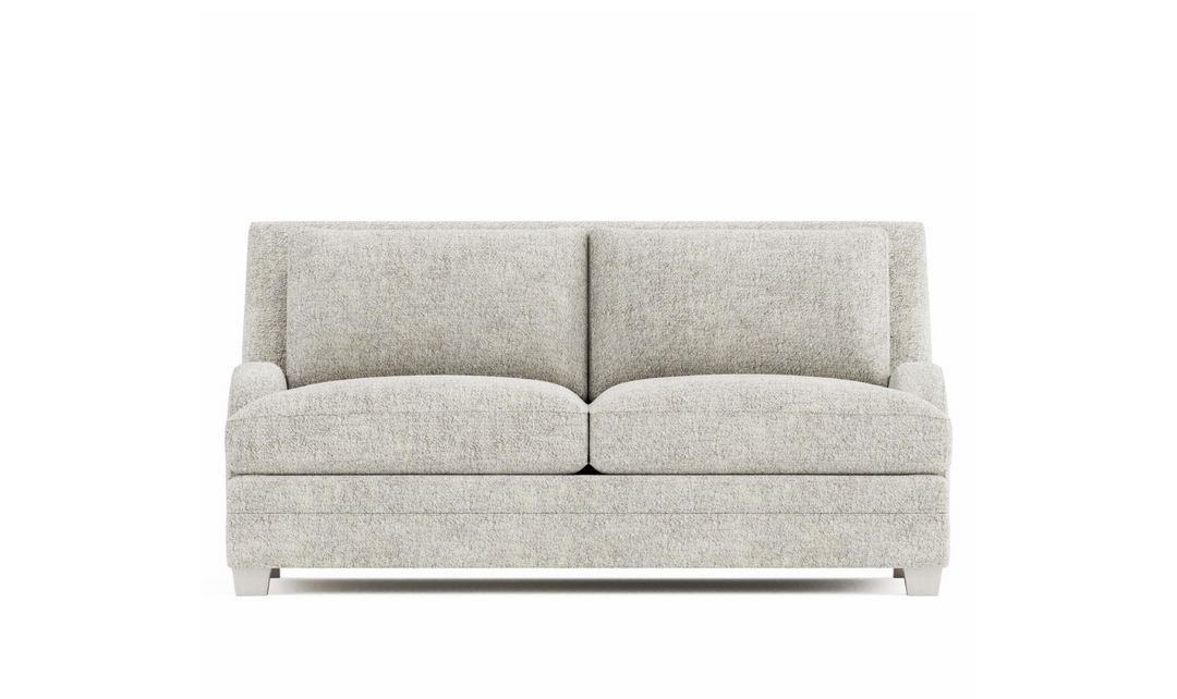 Bernhardt Rollins Light Gray Fabric Loveseat with 2 Accent Pillows