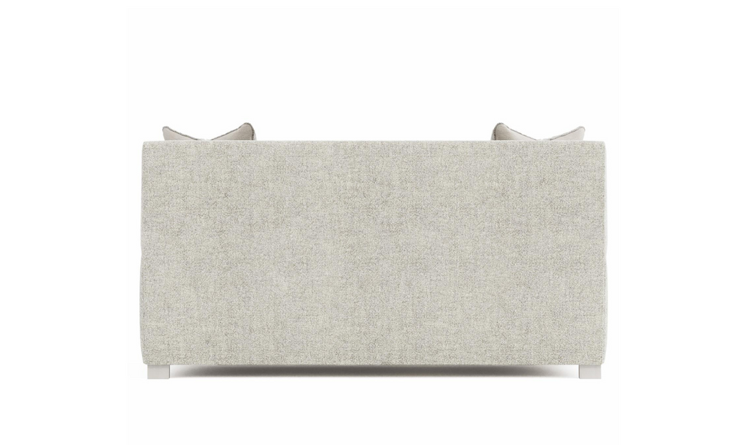 Bernhardt Rollins Light Gray Fabric Loveseat with 2 Accent Pillows