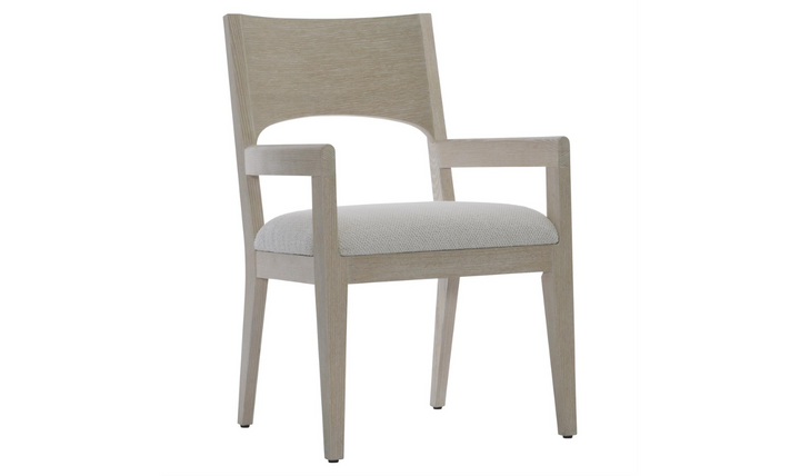 Bernhardt Solaria Fabric Upholstered Wooden Arm Chair with Track Arm