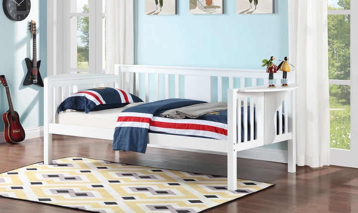 Bethany Twin Wood Daybed with Drop-down Tables-Jennifer Furniture