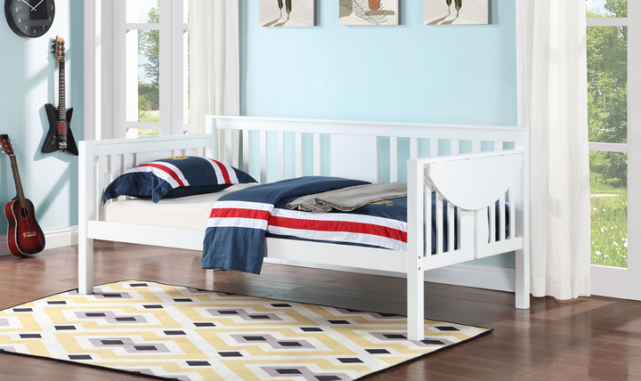 Bethany Twin Wood Daybed with Drop-down Tables-Jennifer Furniture