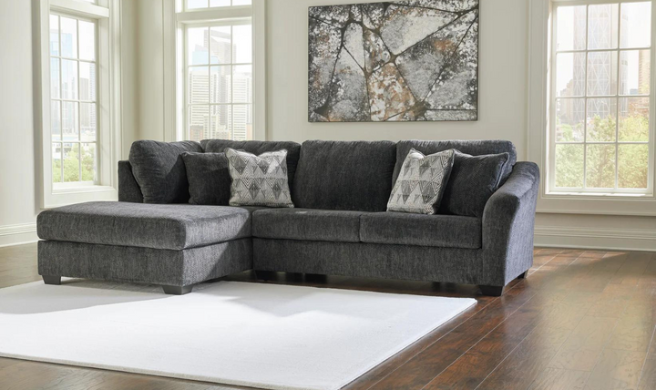 Biddeford 2-Piece Fabric Sectional Sofa With Chaise