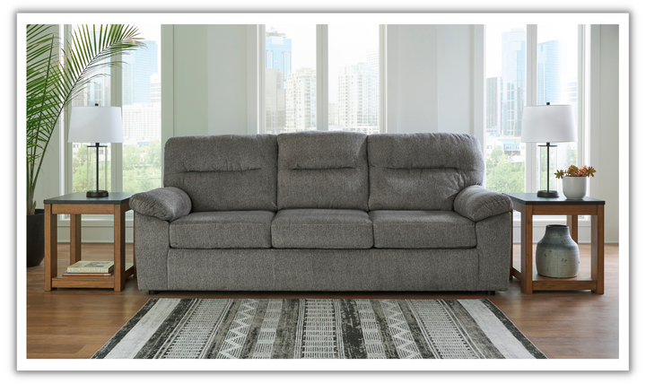 Bindura 97'' Fabric Pillow Top Arm Sofa with Built-in USB Port-Jennifer Furniture