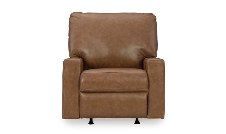 Modern Heritage Bolsena Rocking Leather Recliner In Caramel