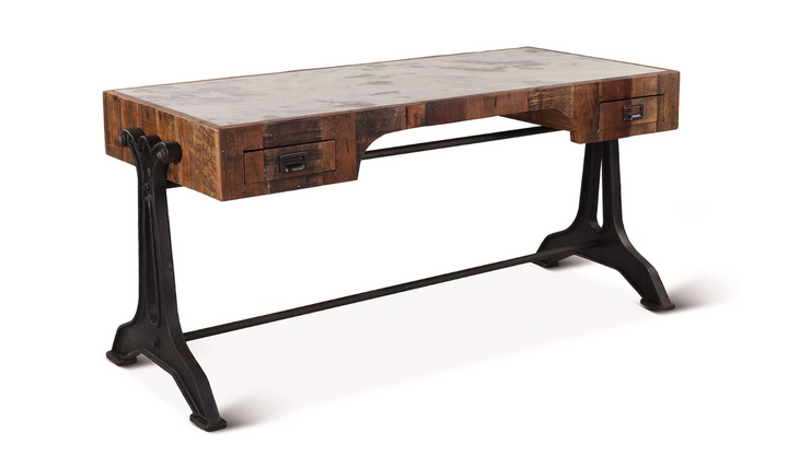 Bowery Wooden Office Desk With Marble Top-Jennifer Furniture 