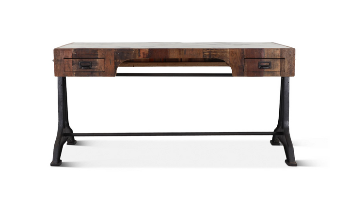 Bowery Wooden Office Desk With Marble Top-Jennifer Furniture 