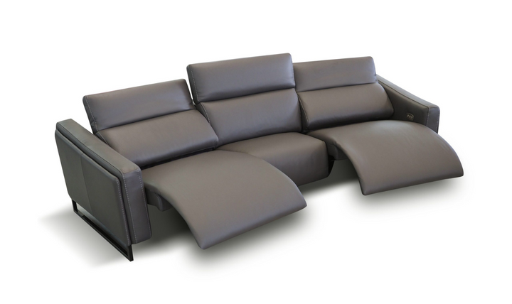 Bracci Athos 3-Pieces Leather Sectional Sofa-Jennifer Furniture