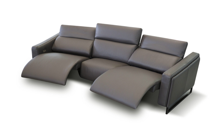 Bracci Athos 3-Pieces Leather Sectional Sofa-Jennifer Furniture