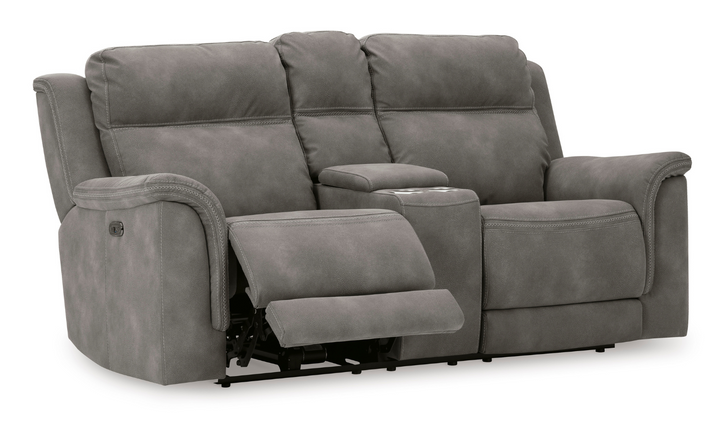 Brandon Power-Reclining Loveseat With Storage Console-Jennifer Furniture